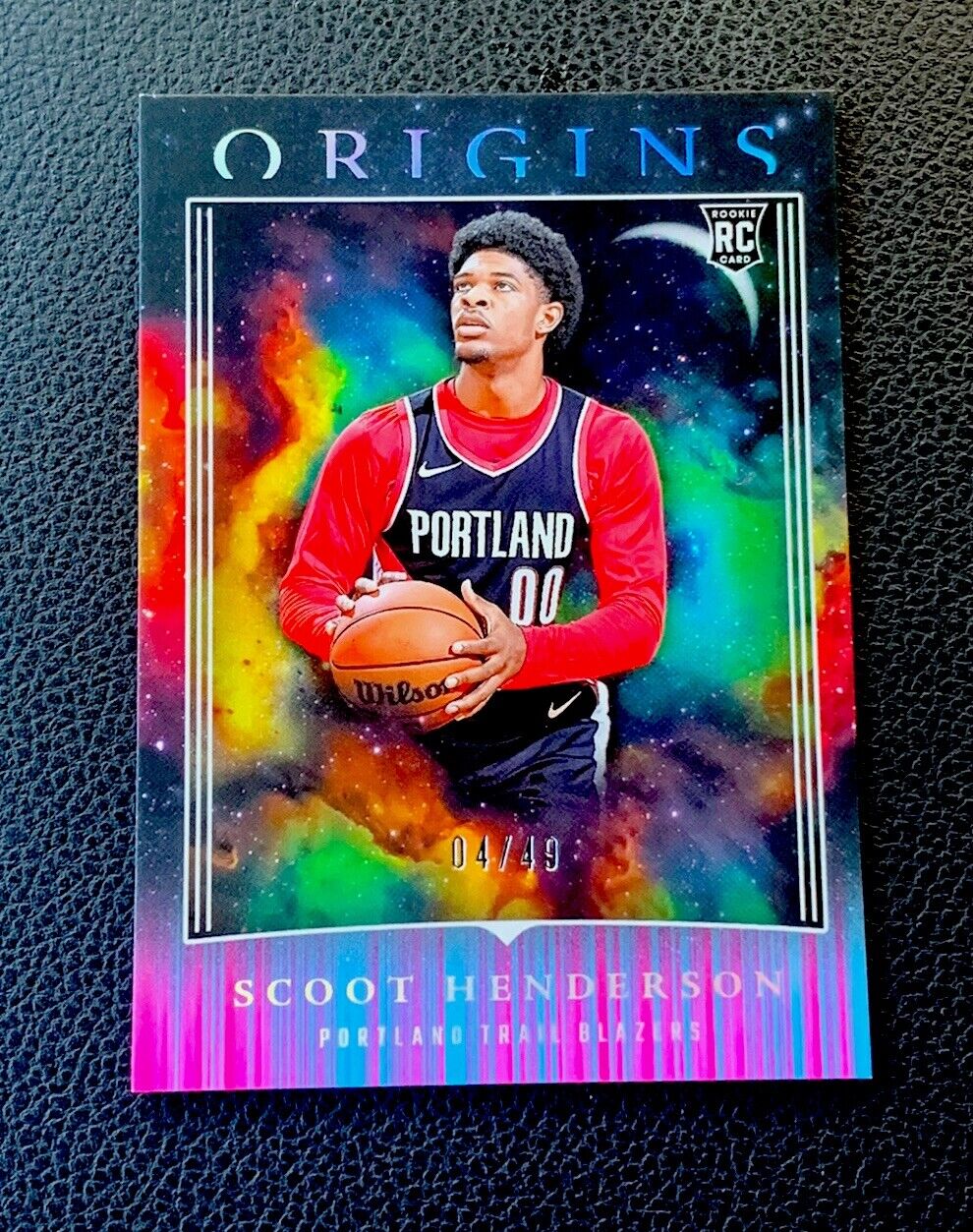 2023-24 Panini Origins #17 Scoot Henderson Rookie Neon Stripes /49