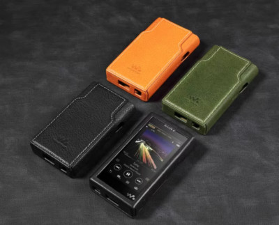 Luxury Minerva Box Genuine Leather Case for Sony Walkman NW-WM1A