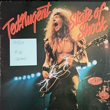 Ted Nugent State Of Shock Vinyl Record LP VG+/G+ EPC 86092 1979