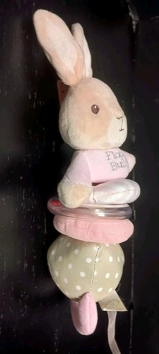 The World of Beatrix Potter Peter Rabbit Pink Pull Toy Rattle Plush Polka-Dot - Picture 3 of 6