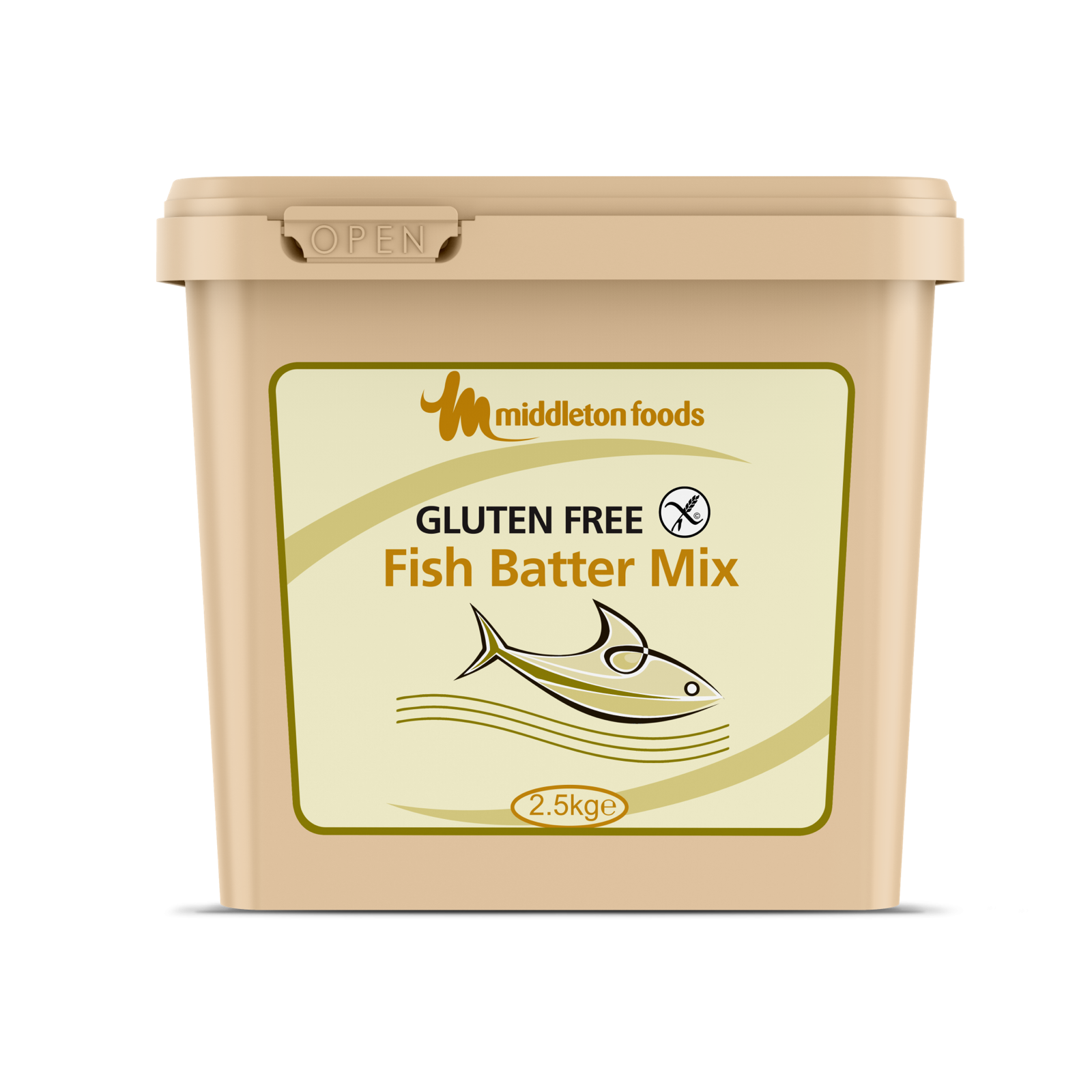 Middleton Foods GLUTEN FREE Fish BATTER MIX 2.5kg Tub Chip Shop Chippy Taste