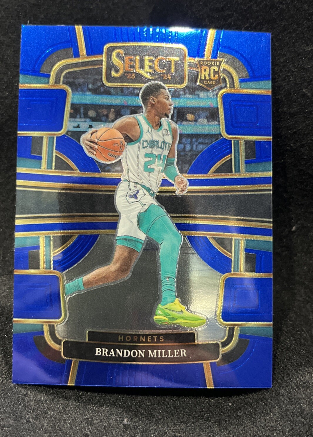 2023-24 Brandon Miller Panini Select Concourse Blue Cracked Ice Prizm Rookie