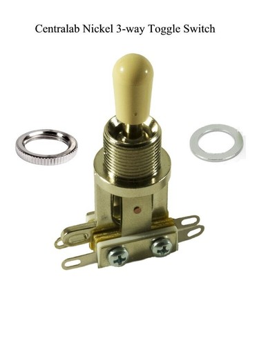 Centralab® 3 Wege Kurz Kippschalter Nickel oder Gold - Bild 6 von 7