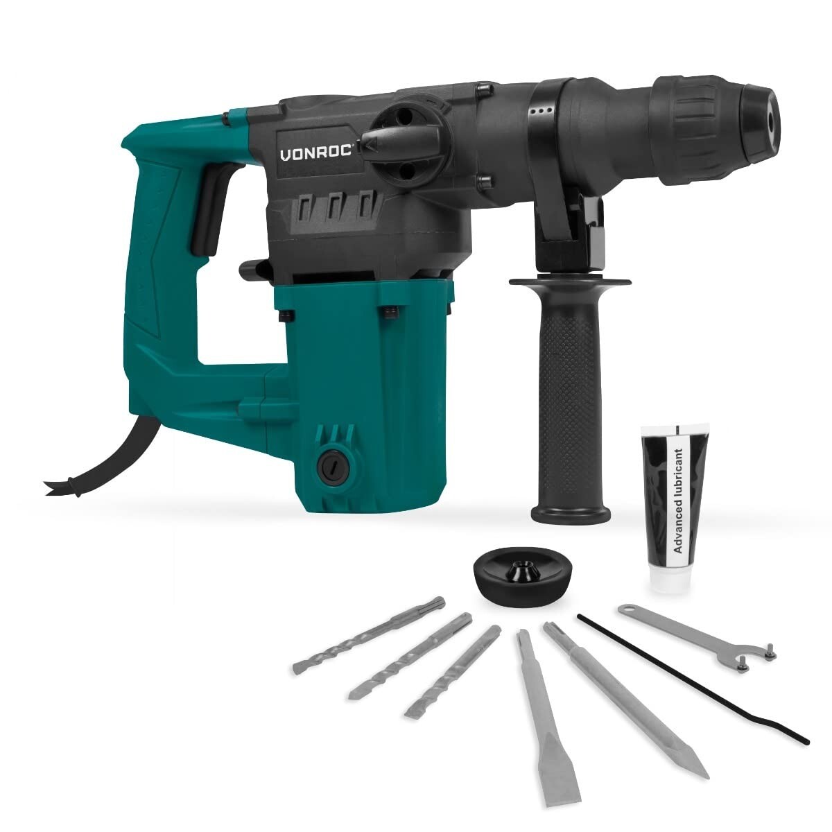 Marteau perforateur 1050W SDS Plus avec burin rotatif multi-usage et 3 modes de travail