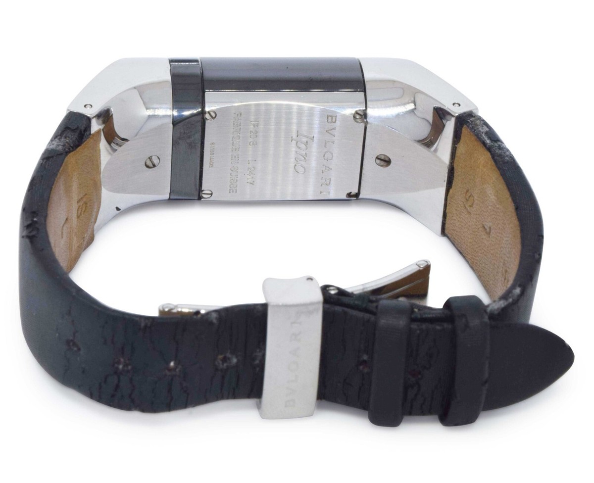 Bvlgari Ipno Stainless Steel Digital Ceramic Diamonds Ladies Watch