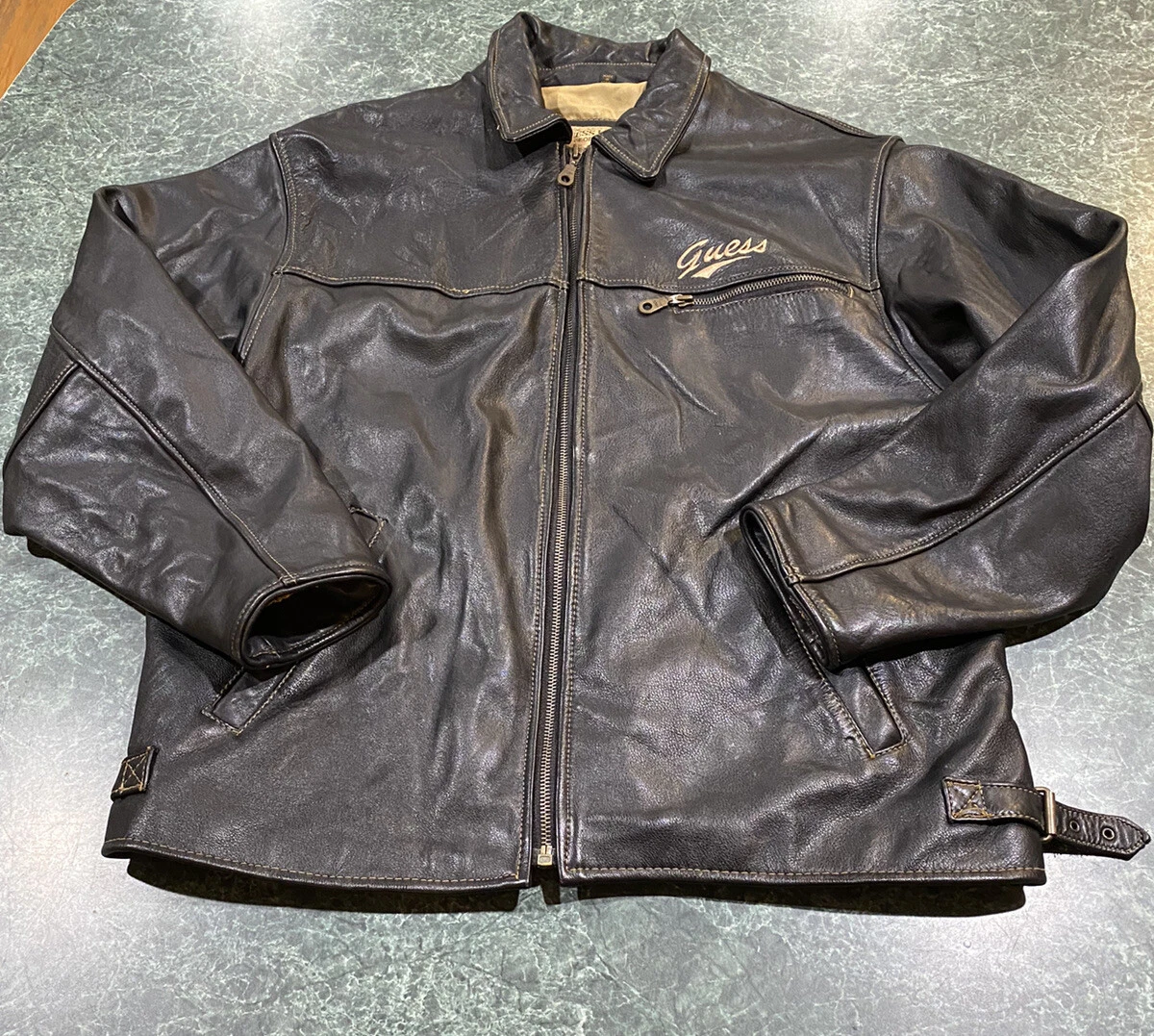 Vintage Guess Marciano Leather Jacket Adult Size Medium *RARE* | eBay