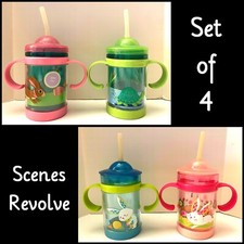 Target Circo 4 Easter Spring Toddler Puzzle Sippy Cups w/Handles, Rubber Straw