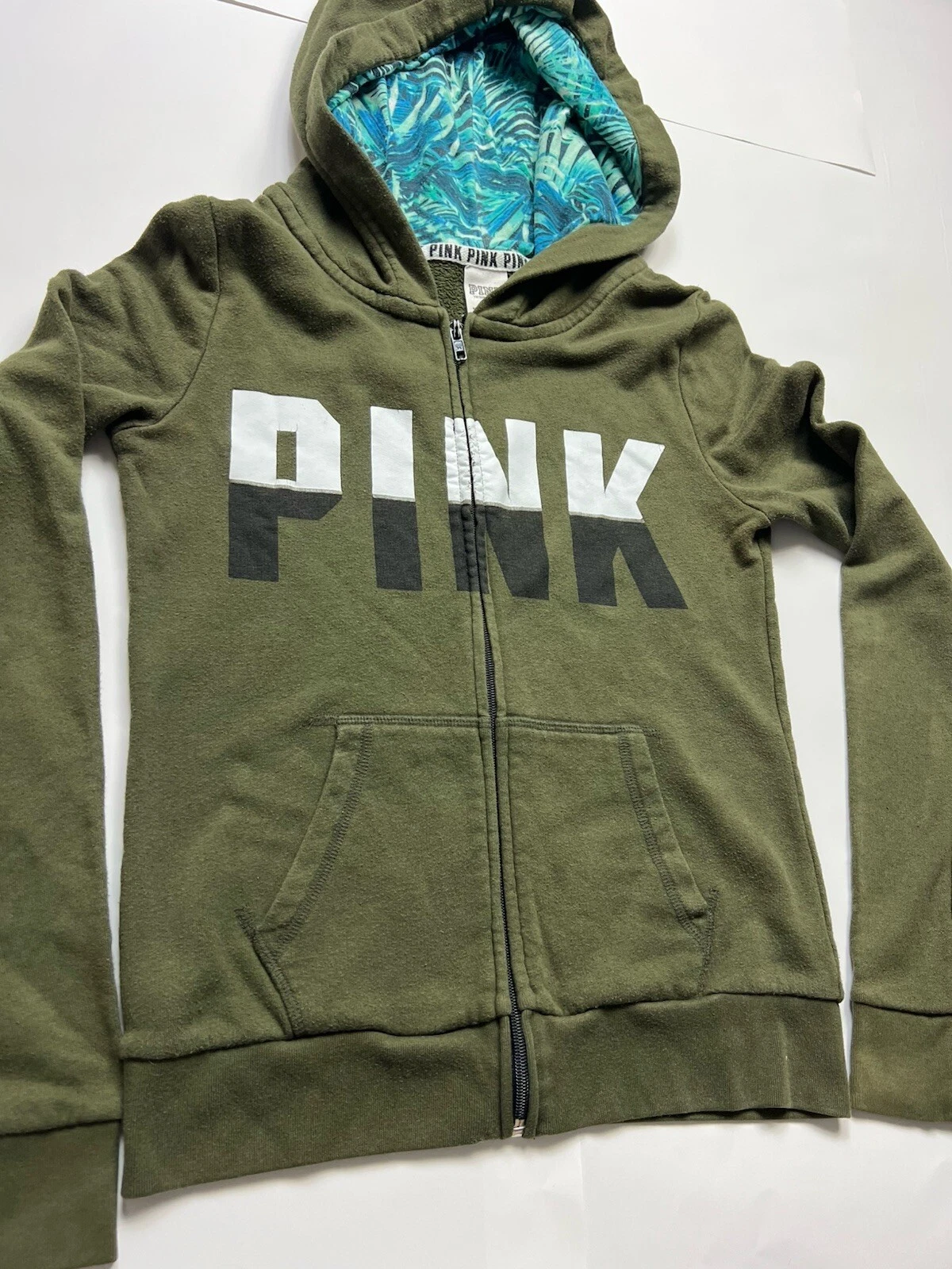 UNDERCOVER Giacca felpa con cappuccio e zip ROSA Victorias Secret verde XS