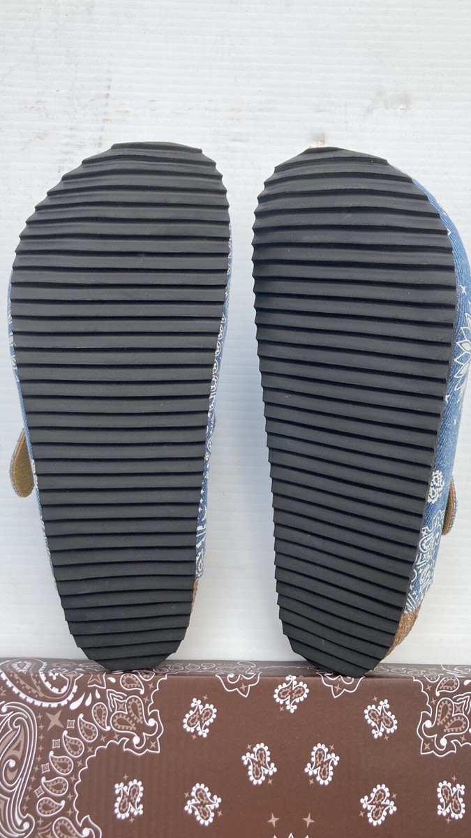 Bravest Studios Denim Blue Paisley Mule Clogs US 8 - EU 42