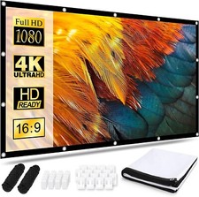 Telo Video Proiettore Schermo Da 120 Pollici 16:9 Antipiega Lavabile Portatile