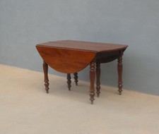 Tavolo ovale allungabile a bandelle in mogano massello, '800!