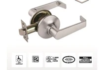 Universal Hardware Commercial 2-3/4 in. Satin Chrome Light Duty Passage Lever
