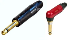 1 Pair Neutrik NP2X-B 1/4 Guitar Plug & NP2RX-AU-SILENT Right Angle Silent Mono