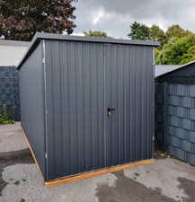 Abschließbare Fahrrad Motorrad Garage mit Holzboden inkl. Lieferung & Montage