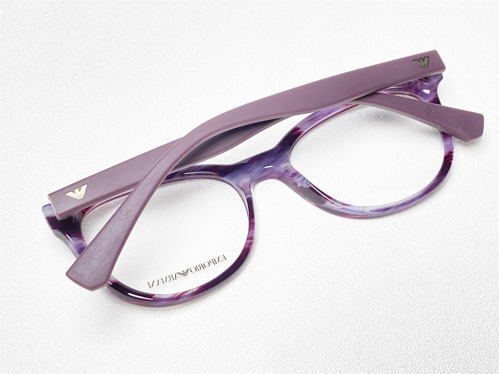 NEW Emporio Armani EA3105 5389 Womens Striped Violet Eyeglasses Frames ...