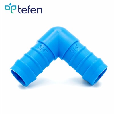 Tefen Schlauchbeschlag Union/Gleicher Ellenbogenschlauchverbinder Nylon Kunststoff blau