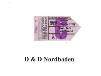 Ticket / Eintrittskarte 78/79 EC VfB Stuttgart - Dukla ...