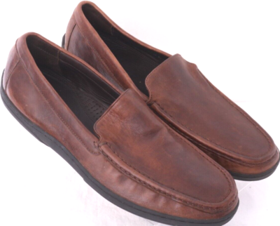 Cole Haan C08709 Brown Leather Pinch Driving Loafer Moc Toe 