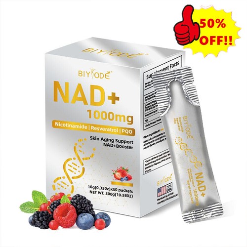 30pcs NAD+ 1000mg Nicotinamide Resveratrol Drink Skin Support Aging J0B8 - Picture 5 of 11