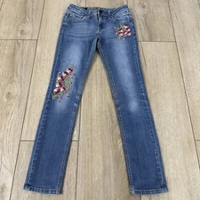 Vigoss Jeans Girls Teens Size 14 Skinny Blue Low Rise