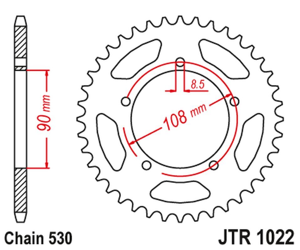 Pignon arrière JT 1022 à 42 dents, l'excellence acier pour restaurer votre Ducati 750 F1