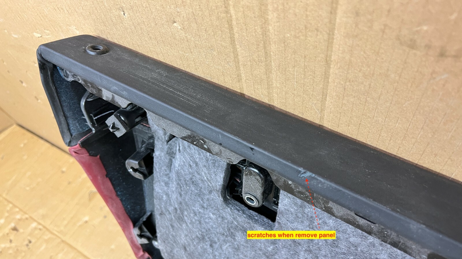 2019-2021 Maserati Levante Trofeo M161 Front Right Door Panel Trim Red Black OEM