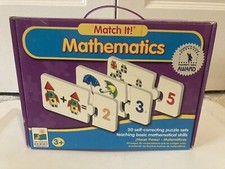 Match It Mathematics Puzzle Game Set - 30 Self-Correcting Puzzle Set - Complete