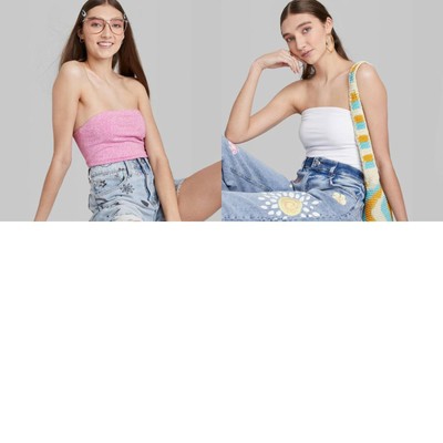 wild Fable Women's Cropped Tube Top 83873108 L XL
