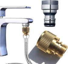 Quick Disconnect Shower Hose to Sink Faucet Snap Adapter Indoor Faucet Hose A