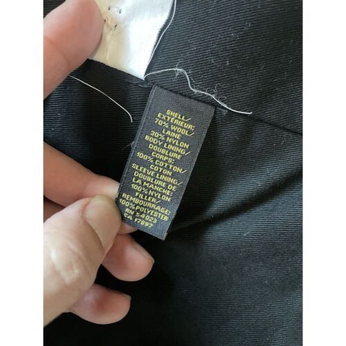 Vtg 2007 Old Navy Men Sz S Premium Wool Double Breasted Navy Flannel Peacoat - Picture 5 of 14