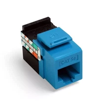 Lot of 10 Leviton 5G108-RL5 Cat 5e Keystone jack Gigabit RJ45 blue Free shipping