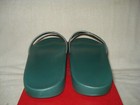 100% AUTHENTIC NEW MEN FERRAGAMO GROOVE 9 GREEN SLIDE LEATHER SANDALS US 9 D — photo 6