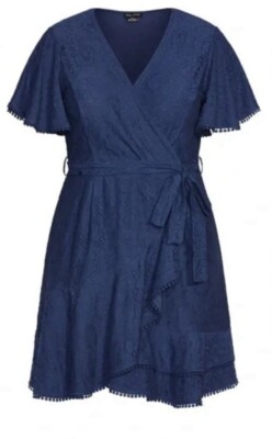 City Chic ~ Sweet Love Lace Navy Dress ~ Size 18 ~ NWT | eBay