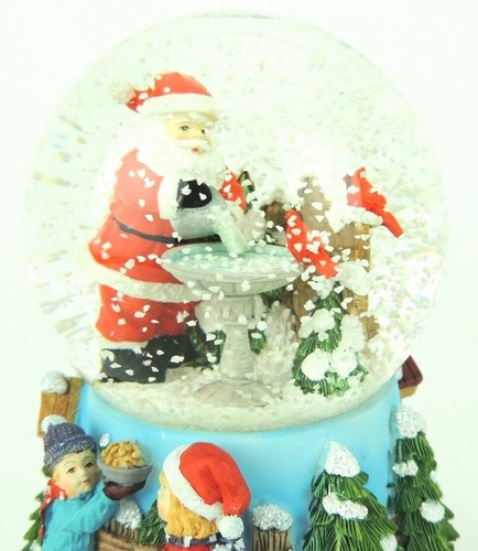 Santa Snow Globe San Francisco Música Pájaros Pajaros Estaré en casa para Navidad - Imagen 6 de 8