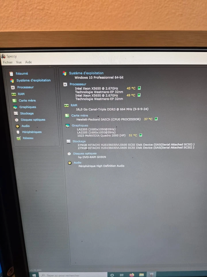 PC WORKSTATION HP Z800 +2 Ecrans - Photo 4/4