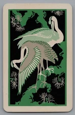 U) ONE Single Swap Playing Card Artistic King Of Spades Artistic Heron Crane