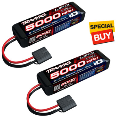 S*2様 TRAXXAS LIPOバッテリー 3s 5000mAh 25c 28 Traxxas 11.1V 5000mah 3S 25C LiPO Battery with ID Plug (2