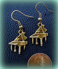 PIANO Earrings - ANTIQUE Art Deco Vintage RETRO Style PIANO Jewelry