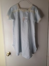 Vtg Nicole Wior Polyester Nightgown Country Cottage Prairie Lounge Nightgown Sm