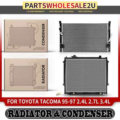 Radiator and AC Condenser Cooling Kit for Toyota Tacoma 1995-1997 2.4L 2.7L 3.4L