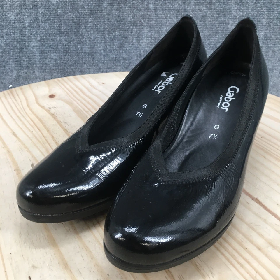 Zapatos de salón Gabor para mujer EE. UU. 10 UK 7,5 zapatos sin cordones de cuero negros informales Foto 3 de 4