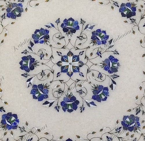 Marble Table Top With Inlay Work Home decor, Home Decor Gift purpose Item - Picture 2 of 4