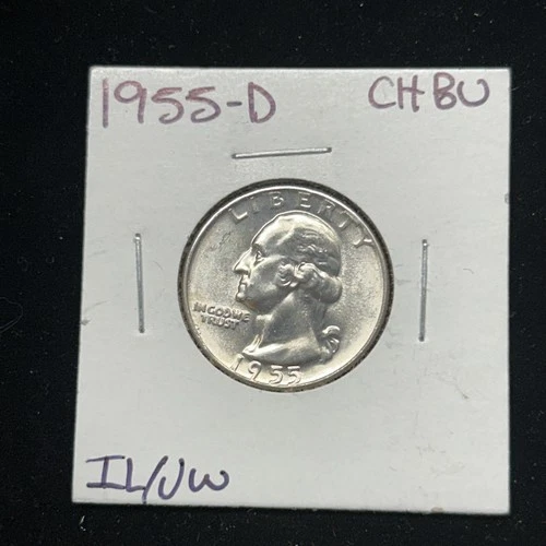 1955-D Washington Silver Quarter Ch BU