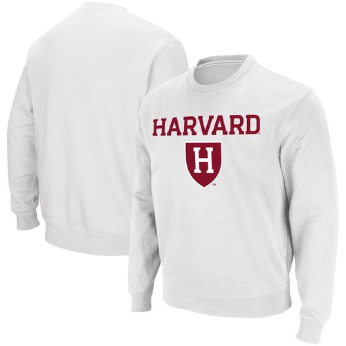 Herren Colosseum weiß Harvard purpurrot Team Arch & Logo Tackle Twill Pullover - Bild 1 von 3