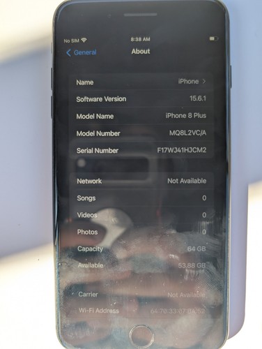 Apple iPhone 8 Plus – 64GB – Space Grey (Unlocked) – Used Like New - Battery 82% - Photo 11 sur 13