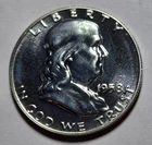 1958 FRANKLIN Half Dollar 50c Cents 90% Silver PROOF COIN ~Great Eye Appeal BUnc