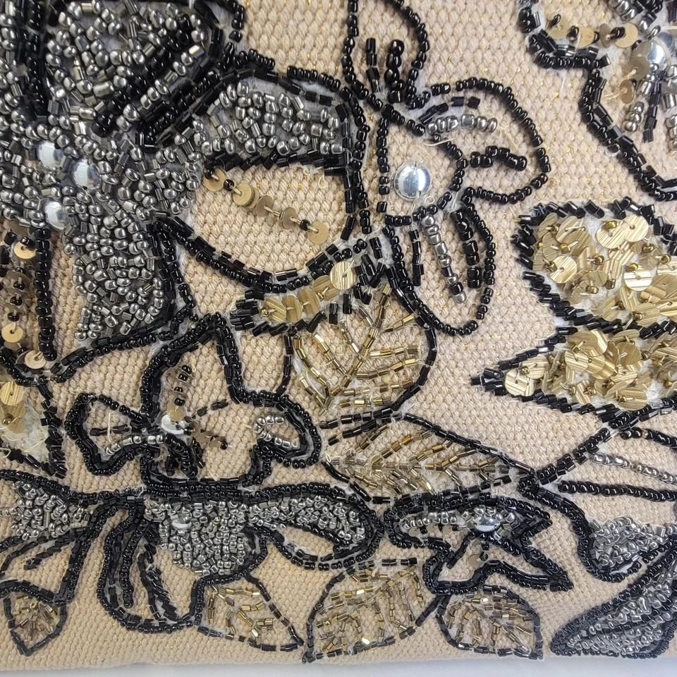 America And Beyond Dark Embellished Hand Beaded Tan Travel Bag Crossbody Fall - Image 2 of 4