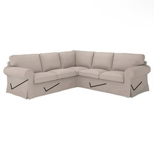 Parte di Copridivano componibile angolare Ikea UPPLAND (4 posti) Totebo beige chiaro