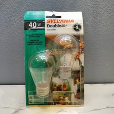 Vintage Sylvania Double Life Filament Clear 40W/4.5W A15 Soft White Dimmable NOS