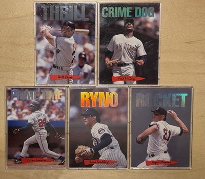 MLB 1993 Leaf Triple Play Lot (5) - Includes McGriff, Clemens, Sandberg, Etc